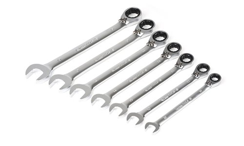 COMBINATION WRENCH SET WITH RATCHET, 10-19 MM. K2824
